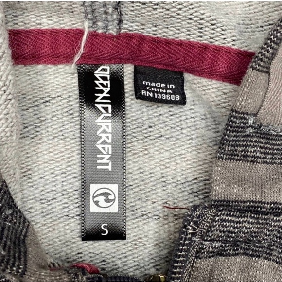 Ocean Current Striped Zip Up Hoodie - Picture 3 of 3